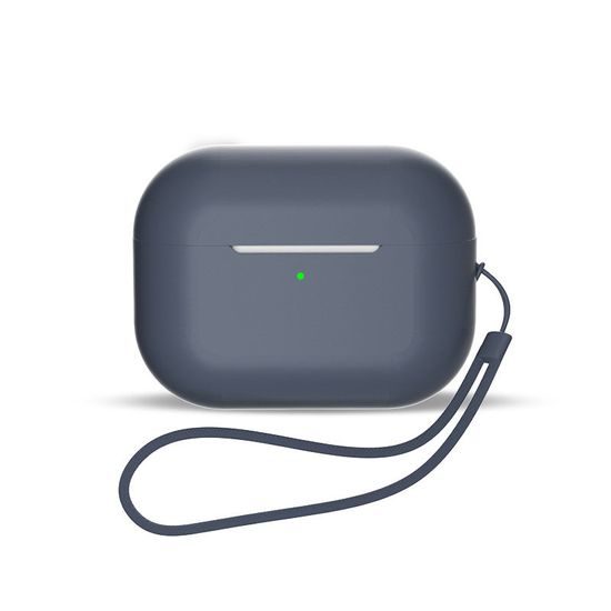 Σιλικονένια θήκη για AirPods 3 με λουράκι καρπού, σκούρο μπλε