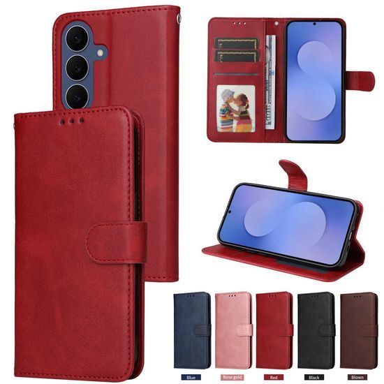 Samsung Galaxy S26 FE ümbris – Magnet Case nahkümbris – punane