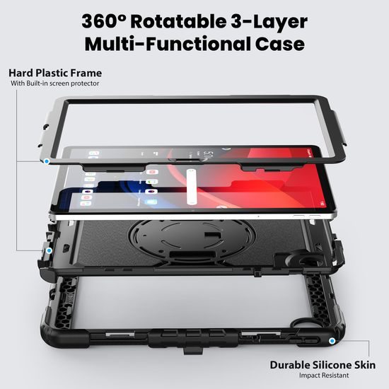 JP Solid360 táblagép tok, Lenovo Tab M11, 11.0" (TB-330), fekete