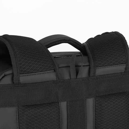 JP Rucksack B08 - 50x30x20 cm - Alltagsrucksack mit verstellbaren Schultergurten - Schwarz