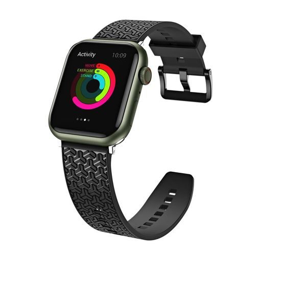 Strap Y Armband für Apple Watch 7 / SE (41/40/38 mm), schwarz