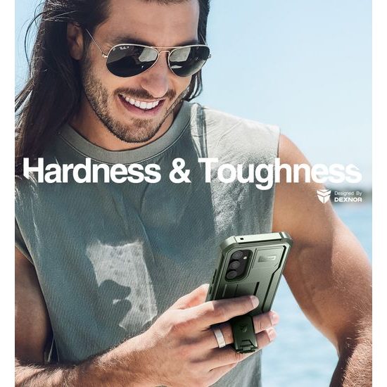 Dexnor 360 Kickstand borító Samsung Galaxy A54, zöld