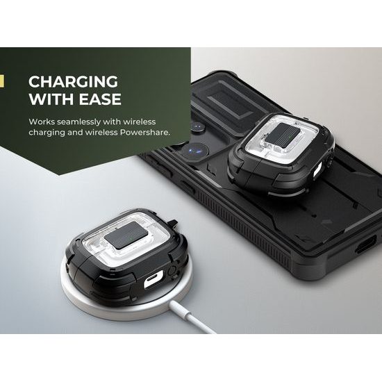 Ανθεκτική θήκη Dexnor, Samsung Galaxy Buds 3 / 3 Pro, μαύρη