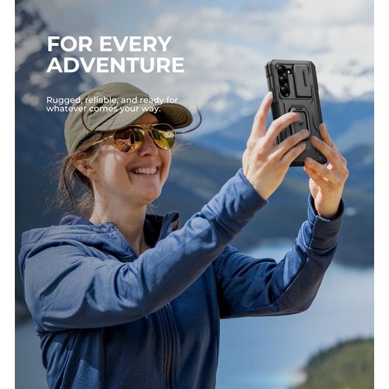 Dexnor 360 Kickstand táborvédő borító Samsung Galaxy Z Fold 6, fekete