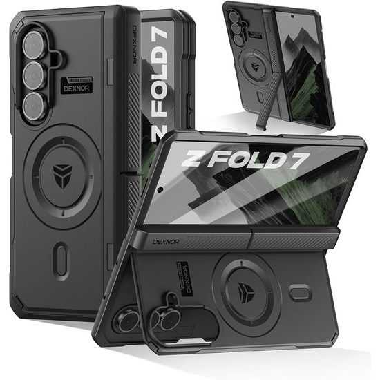 Θήκη Dexnor MagSafe Kickstand για Samsung Galaxy Z Fold 7, μαύρη