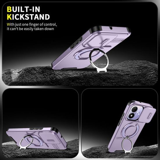 Xiaomi Redmi Note 17 4G / 5G ümbris – Camslide Stand alusega kaamerakaitsega – lilla