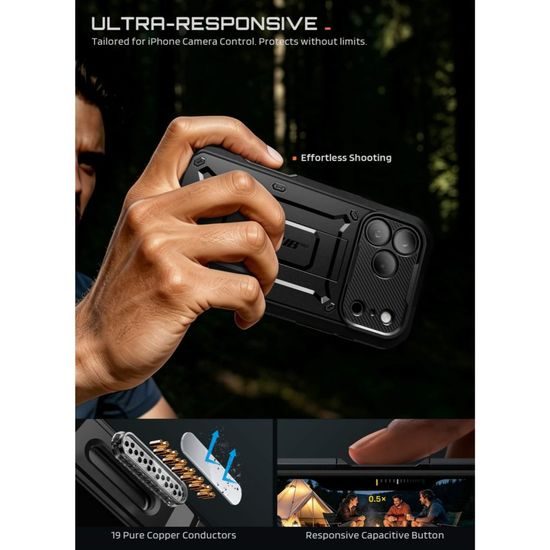 Supcase Unicorn Beetle Pro, iPhone 17 Pro / 18 Pro, černý