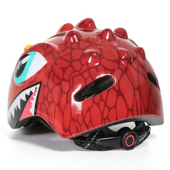 Wozinsky Kinder Fahrradhelm S (50-54 cm) mit Drachen-Motiv - Rot