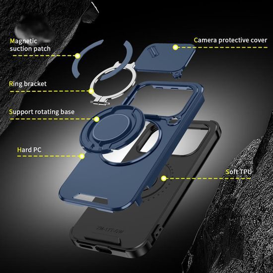 Camslide Stand obal, Xiaomi 17T, modrý