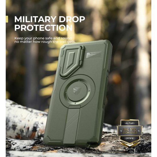 Dexnor MagSafe 360 Kickstand Camprotector Θήκη Samsung Galaxy S25 Ultra, Πράσινο
