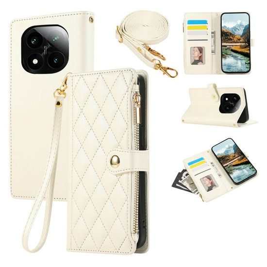 Θήκη Glamour, Xiaomi Redmi Note 14 Pro 4G, λευκή