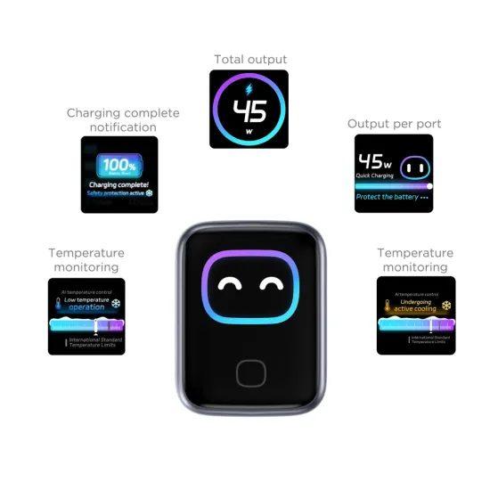 Tech-Protect Powervision NC45W-GAN nabíjačka, PD 45 W, sivá