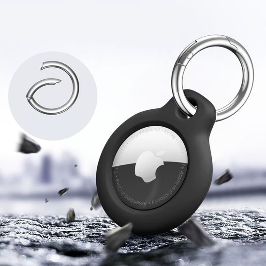 Tech-Protect Rough prívesok, Apple AirTag, čierny, 2 kusy