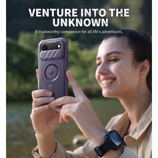 Θήκη Dexnor MagSafe Kickstand Camprotector iPhone Air, μωβ