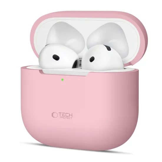 Tech-Protect Σιλικόνης Θήκη, Apple AirPods 4, Ροζ