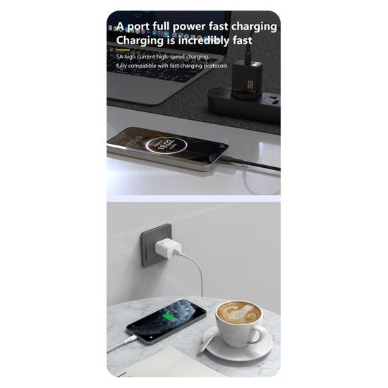 Dudao L9T kabelis USB-A – USB-C 5A 1 m – balts