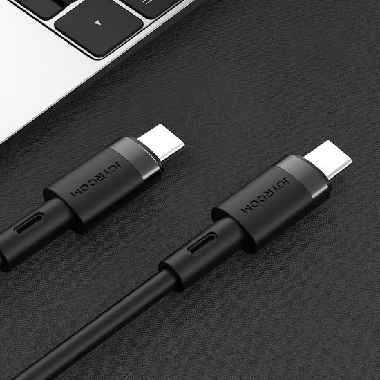 Joyroom USB-C USB-C kábel, 3A, 1,8m, fekete (S-1830N9)