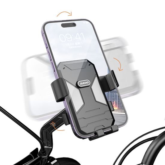 Dudao F7C+ suport de telefon pentru biciclete și motociclete, negru