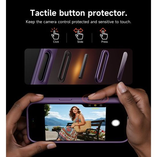 Husă Suritch MagSafe cu Suport și Protecție Cameră iPhone 17 Pro / 18 Pro, mov