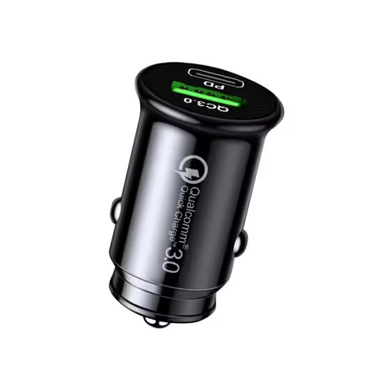 Ładowarka samochodowa JP 18W USB-C / USB, Power Delivery, Quick Charge 3.0, czarna