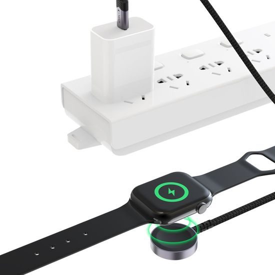 Tech-Protect UltraBoost MC01 Magnetický nabíjací kábel pre Apple Watch - USB-C, 1,2 m, čierny