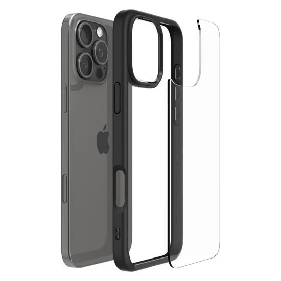 Spigen Ultra hybrid kryt na mobil, iPhone 16 Pro, čierny