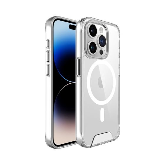 JP MagFit MagSafe etui z certyfikatem SGS 1.2M, iPhone 15 Pro Max, przezroczysty