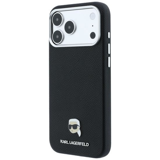 Karl Lagerfeld Grained Leather Embossed Ring MagSafe ümbris iPhone 17 Pro / 18 Pro – must