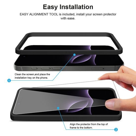 JP Long Pack Panzerglas, 3 Displayschutzgläser für Handy mit Applikator, iPhone 17