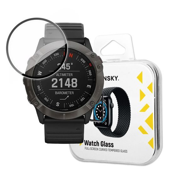 Wozinsky Watch Glass hibridno staklo, Garmin Fenix 6X Pro, crno