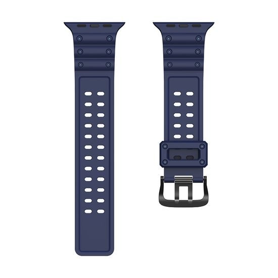 Strap Triple remienok pre hodinky Apple Watch SE / 8 / 7 / 6 / 5 / 4 / 3 / 2 / 1 (41/40/38mm), modrý