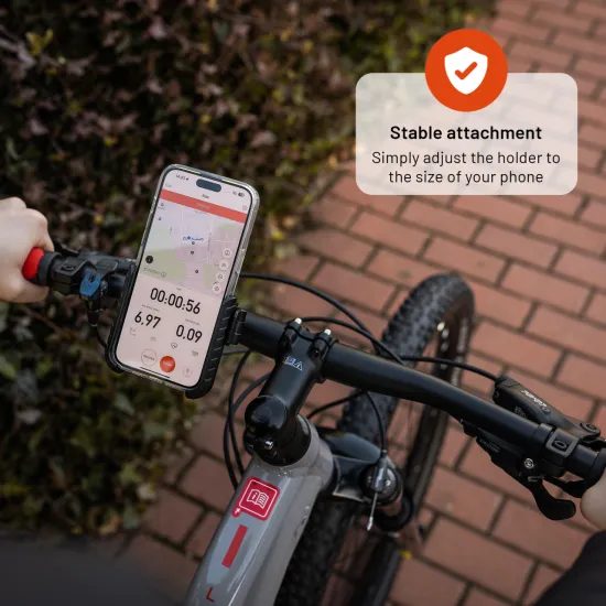 Univerzálny držiak mobilného telefónu na bicykel FIXED Bikee Plus, čierny