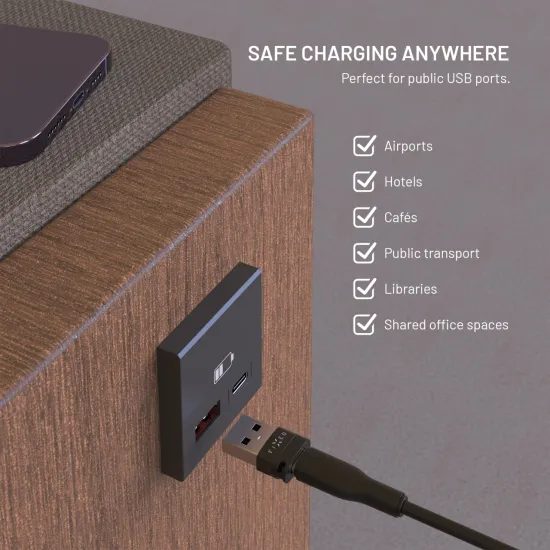 Alumínium adatblokkoló FIXED 2az1-ben, USB-C/C és USB-C/A, fekete