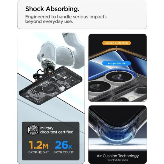 Spigen Ultra Hybrid Mag Schutzhülle für Samsung Galaxy S26 Ultra - MagSafe kompatibel - zero one - Schwarz