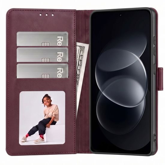 Tech-Protect Wallet θήκη, Xiaomi Redmi Note 17 Pro Max 5G, μπορντό