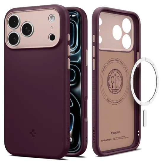 iPhone 17 Pro Max / 18 Pro Max vāciņš – Spigen Nano Pop Mag MagSafe – sarkans