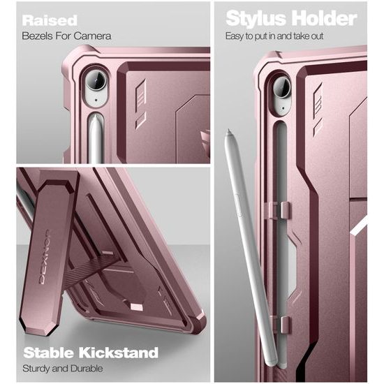 Dexnor 360 Kickstand borító Samsung Galaxy Tab S9 FE, rózsaszín