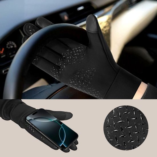 Tech-Protect WG01 Χειμερινά γάντια για οθόνες αφής M, μαύρα