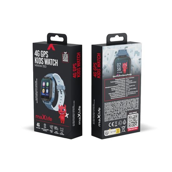 Maxlife MXKW-350 έξυπνο ρολόι για παιδιά, 4G, GPS, WiFi, μπλε