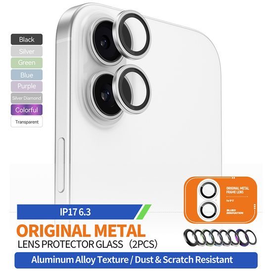 Blueo Original Metal Frame προστατευτικό τζαμάκι για φακό κάμερας, iPhone 17, πράσινο