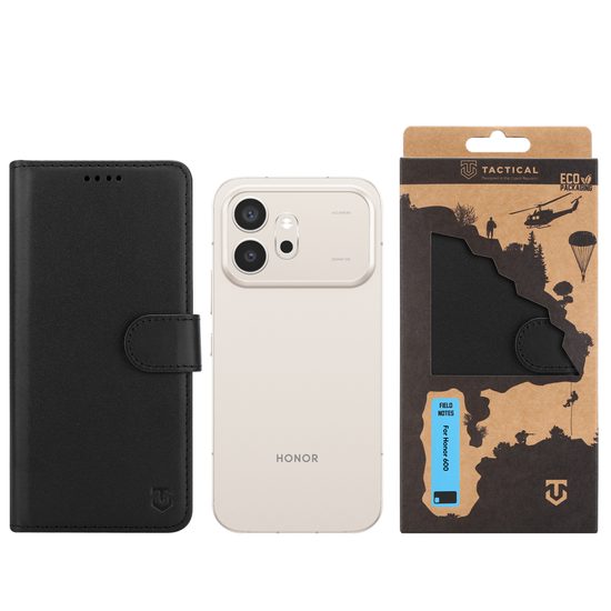 Honor 600 atverčiamas dėklas – Tactical Field Notes – juoda