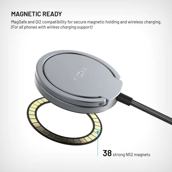 Adesivo magnetico FIXED MagPlate per telefono cellulare per MagSafe, nero