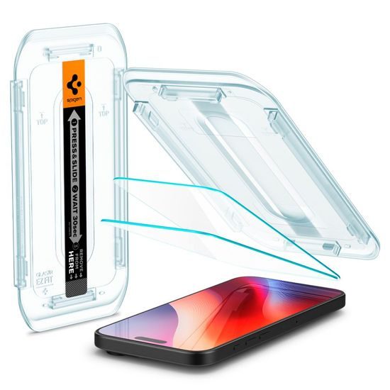 Spigen Glass.TR EZFit z aplikatorjem, 2 kosa, Zaščitno kaljeno steklo, iPhone 16 Pro Max