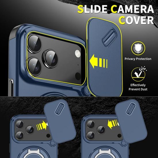 Camslide Stand etui, iPhone 17 Pro Max, modro