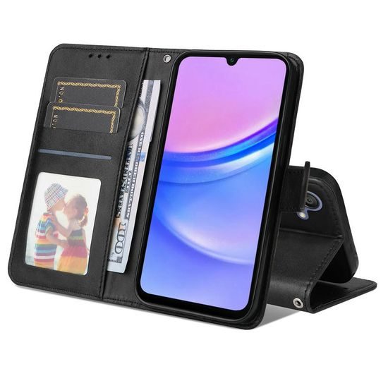 Samsung Galaxy A18 klappümbris magnetiga – must