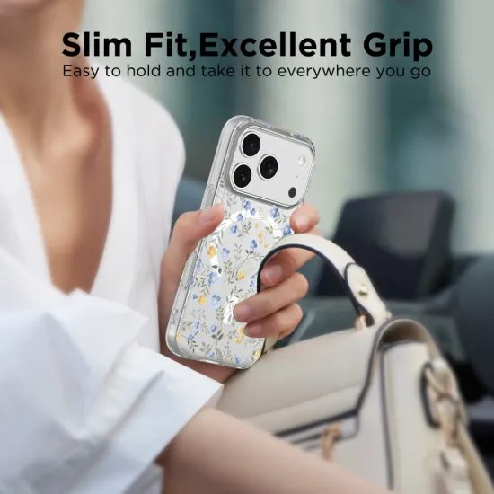 Tech-Protect Flexair MagSafe, iPhone 17 Pro, λουλούδια λιβαδιού