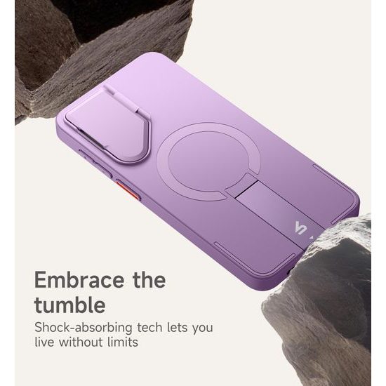Suritch MagSafe Kickstand Camprotector obal Samsung Galaxy S26, fialový
