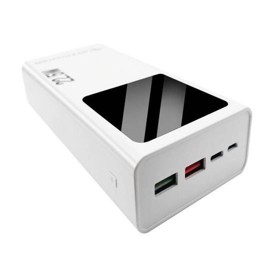 BEEPOWER Powerbanka 30000mAh, 22,5W, 2xUSB 3.0 + USB-C + Micro USB, BP-30PD, bílá