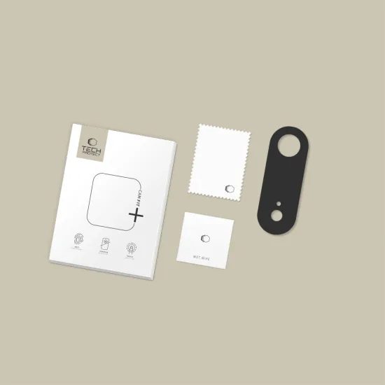 Tech-Protect Camalloy Fit+, προστατευτικό κάλυμμα κάμερας, iPhone Air, μαύρο