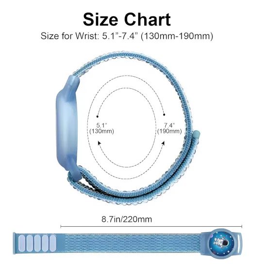 Tech-Protect Cinturino in Nylon per bambini, Apple AirTag 1 / 2, magic pony